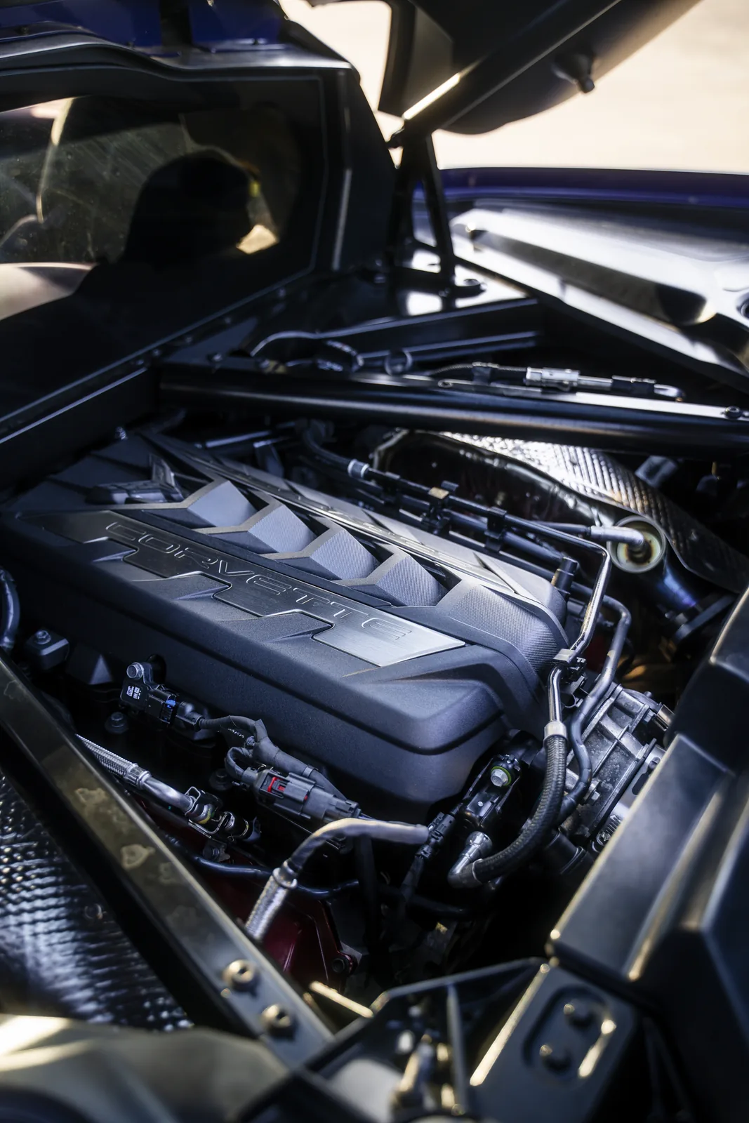 2025 Corvette Stingray engine bay detail